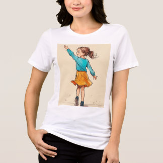 バンブロック付きドリーミーウォーターお洒落カラーTシャツ トライブレンドTシャツ