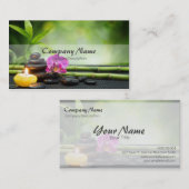 バンブーキャンドルストーンオーキッドスパマッサージセラピー 名刺 (正面/裏面)