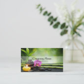 バンブーキャンドルストーンオーキッドスパマッサージセラピー 名刺 (スタンド正面)