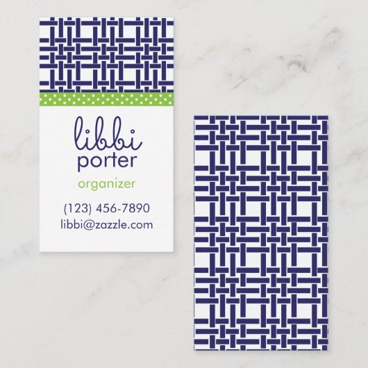 バンブーグロパーソナライズされたグリー名刺 名刺 (正面/裏面)