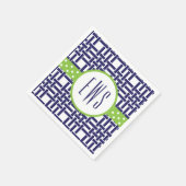 バンブーグロモノグラムのンパーティーナプキン スタンダードカクテルナプキン (角)