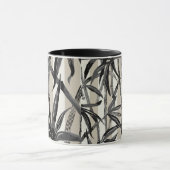 バンブージャングルストライプハワイアン – 黒とトープ マグカップ (中央)