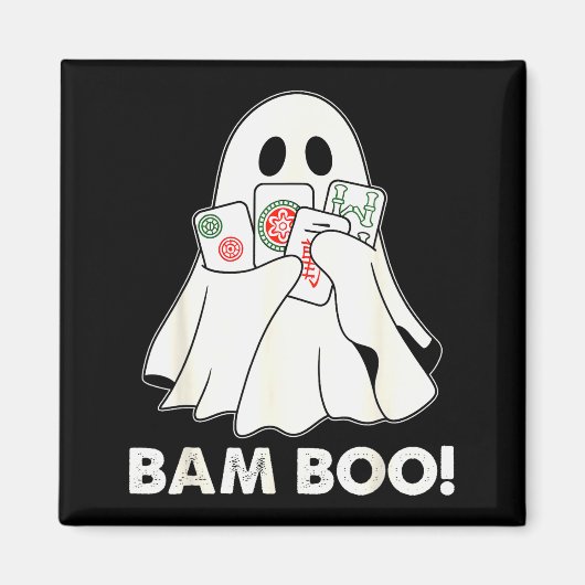 バンブーハロウィンゴースト麻雀面白いコスチュームゲーム マグネット (正面)