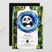 バンブーパお洒落ンダ誕生日 招待状 (正面/裏面)