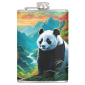 バンブーフォレスト/mountainのパンダ フラスク (正面)