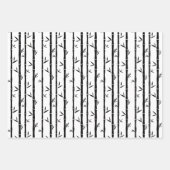 バンブーブラック&ホワイトカスタム ラッピングペーパーシート (正面2)