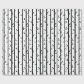 バンブーブラック&ホワイトカスタム ラッピングペーパー (フラット)