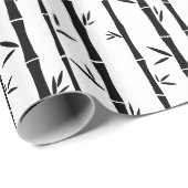 バンブーブラック&ホワイトカスタム ラッピングペーパー (ロールコーナー)