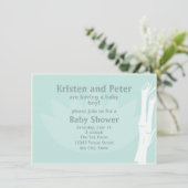 バンブーベビーシャワー招待状 招待状 (スタンド正面)