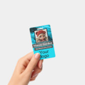 バンブーベージュの背景バッジ バッジ (Handheld)