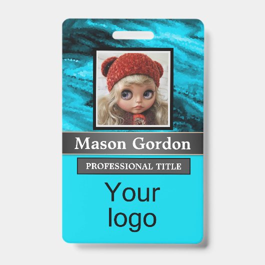 バンブーベージュの背景バッジ バッジ (Front)