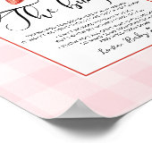 バンプからのイチゴの赤ちゃんシャワーのメッセージ ポスター (角)