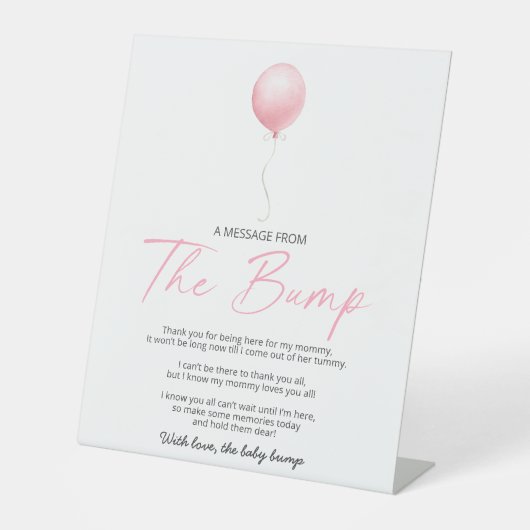 バンプからのメッセージをピンク色に塗る 台座サイン (正面)