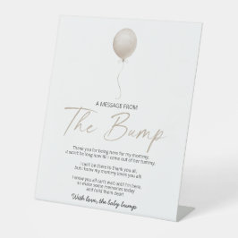 バンプからのメッセージをベージュバルーン 台座サイン