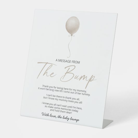 バンプからのメッセージをベージュバルーン 台座サイン (正面)