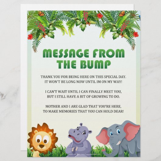 バンプからのメッセージ[動物テーマ] レターヘッド (正面/裏面)