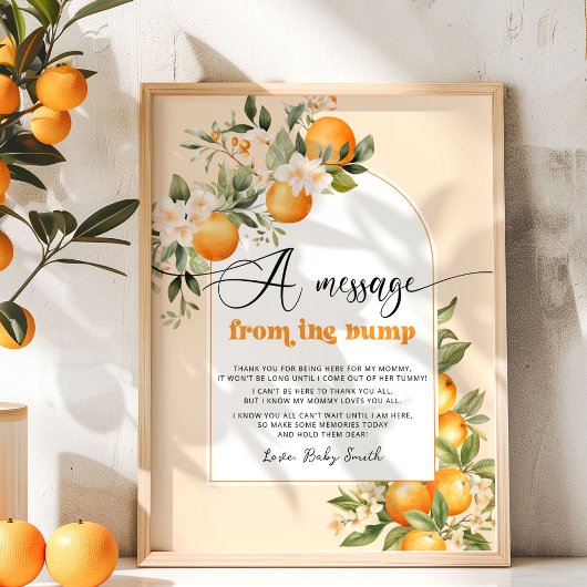 バンプからの小さなかわいこちゃんの赤ちゃんシャワーのメッセージ ポスター