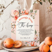 バンプからの小さな桃の赤ちゃんシャワーのメッセージ ポスター