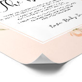 バンプからの小さな桃の赤ちゃんシャワーのメッセージ ポスター (角)