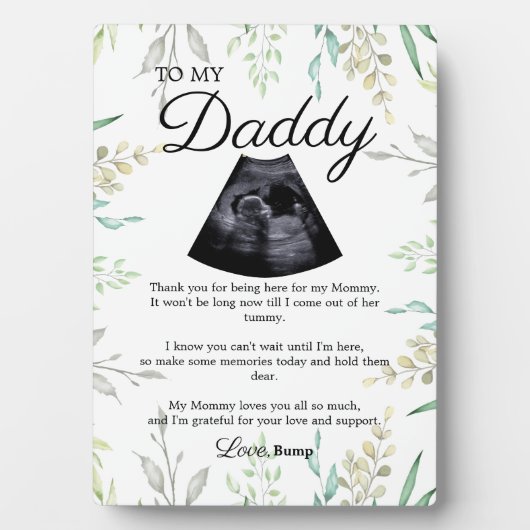 バンプから詩を作る可愛いパパ フォトプラーク (正面)