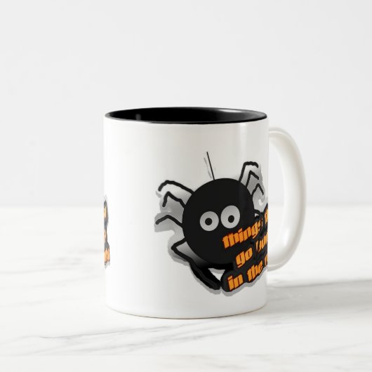 バンプに移動するスパイダーアイテム ツートーンマグカップ (正面右)