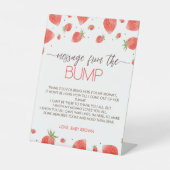 バンプのサインからストロベリーベビーシャワーメッセージ 台座サイン (正面)