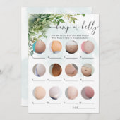 バンプまたは腹、ベビーシャワーゲーム緑のテーマ 招待状 (正面/裏面)