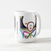 バンプインザロードアートモダンレトロマグカップ コーヒーマグカップ (正面右)