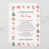 バンプクリスマスの赤ちゃんシャワーからのメッセージ シーズンカード (正面/裏面)