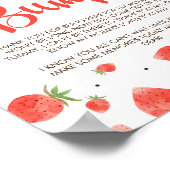 バンプサインからのベリー甘い赤ちゃんシャワーメッセージ ポスター (角)