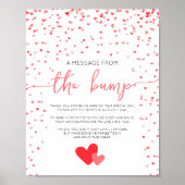 バンプサインからのメッセージ赤ちゃんシャワーの装飾 ポスター (正面)