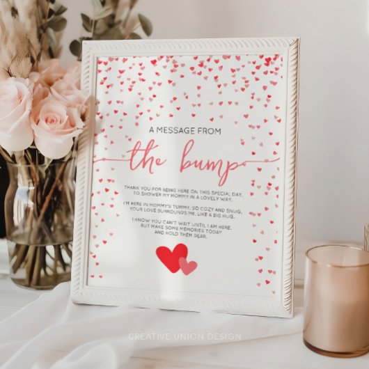 バンプサインからのメッセージ赤ちゃんシャワーの装飾 ポスター