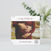 バンプスノーフレーク写真からの陽気なクリスマス シーズンカード (スタンド正面)