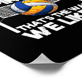 バンプセットスパイクおもしろいItバレーボール選手 ポスター (角)