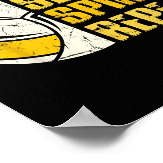 バンプセットスパイクリピートバレーボールおもしろい ポスター (角)