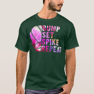 バンプセットスパイクリピートバレーボールオーバーアスリートスポ Tシャツ