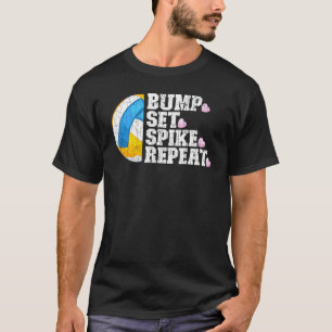 バンプセットスパイクリピートバレーボールグラフィックプレーヤーCo Tシャツ