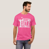 バンプセット女性バレーボールを打つ Tシャツ (正面フル)