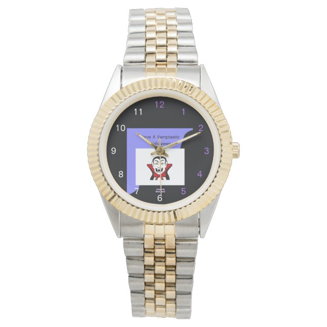 バンプタスティックハロウィンユニセックスの2トーン時計 腕時計 (正面)