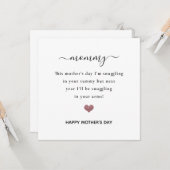 バンプハートグリッターからの幸せな母の日 カード (正面/裏面インサイチュ)