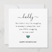 バンプハートグリッターからの父の幸せな日 カード (正面)