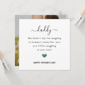 バンプハートグリッターcaからの幸せな父の日 カード (正面/裏面インサイチュ)