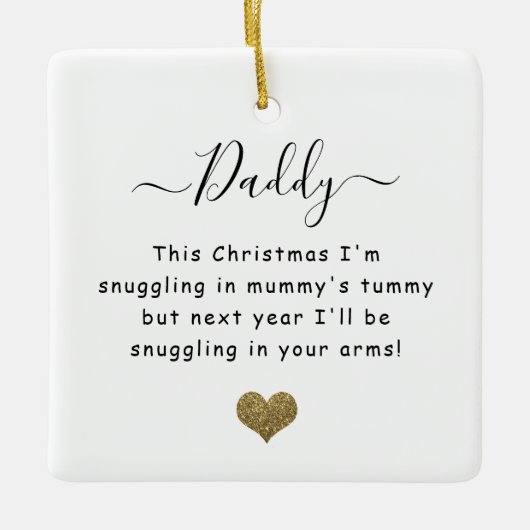 バンプパパからのクリスマス セラミックオーナメント (正面)