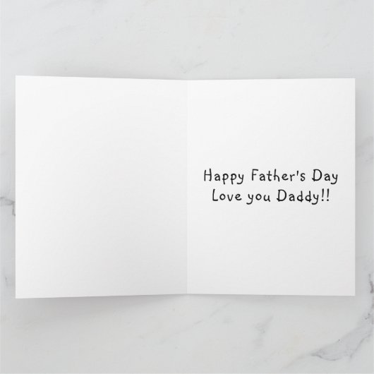 バンプパーソナライズされたおもしろいからのファースト・ファーザーの日 カード (内部)