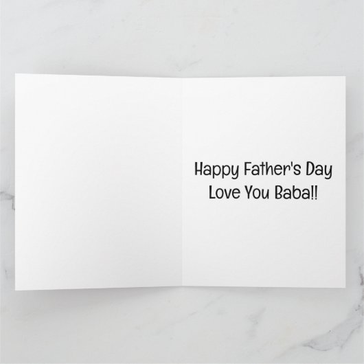 バンプパーソナライズされたおもしろいからのファースト・ファーザーの日 カード (内部)