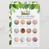 バンプビールベリー恐竜ベビーシャワーゲーム (正面/裏面)