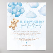 バンプブルーのテディベアからのメッセージ ポスター (正面)