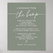 バンプベイビーシャワーのサインからのセージ ポスター (正面)