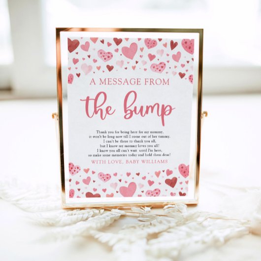 バンプベイビーシャワーのサインからのバレンタイン ポスター