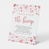 バンプベイビーシャワーのサインからのバレンタイン 台座サイン (正面)